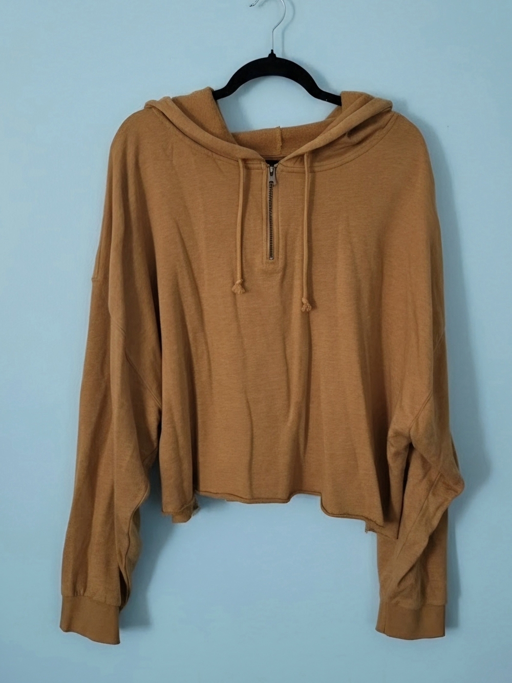 SO Women's Hooded Half-Zip Cropped Sweater